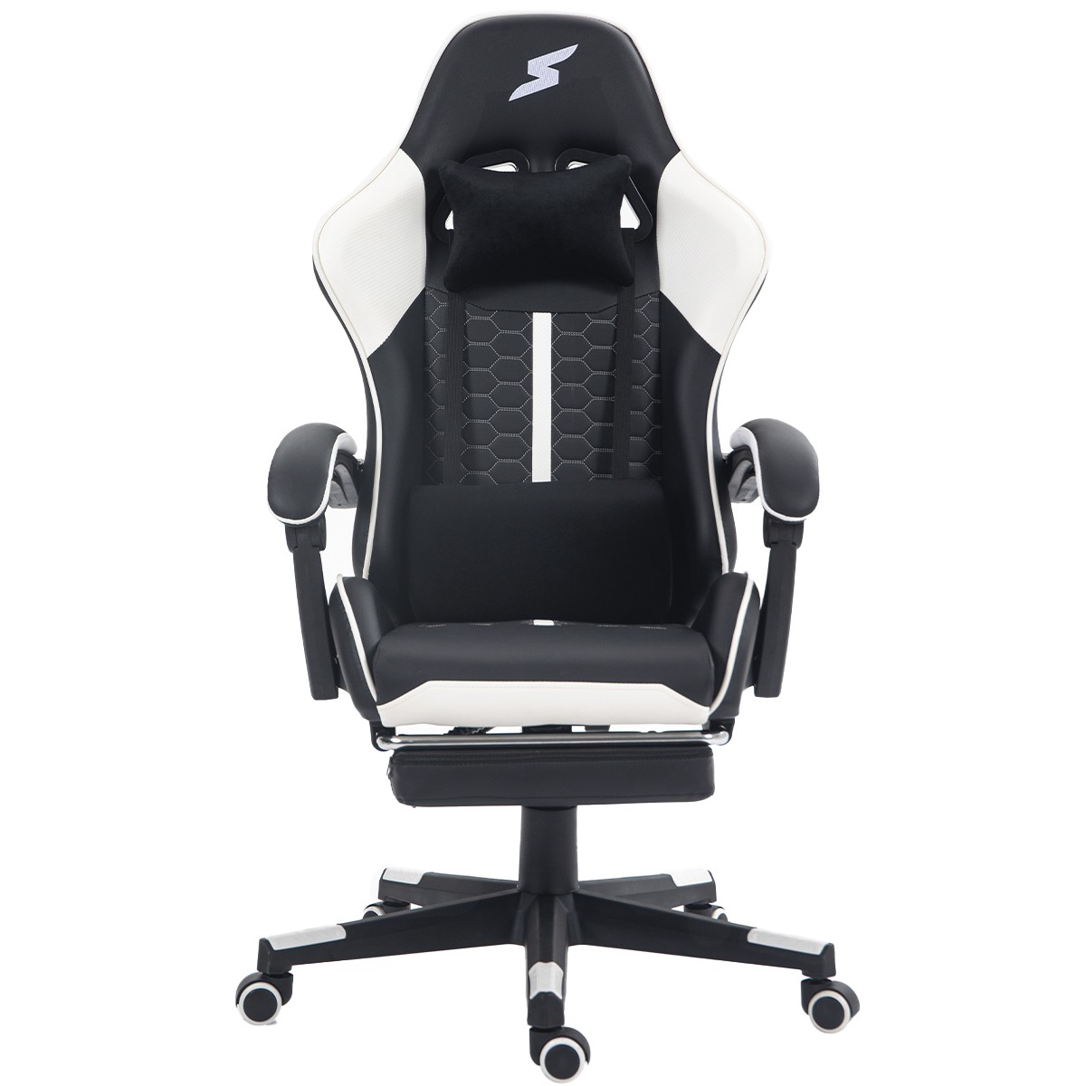 Cadeira Gamer SuperFrame Rocket, Reclinável, Preto E Branco, SF-CH-RCR0DBW