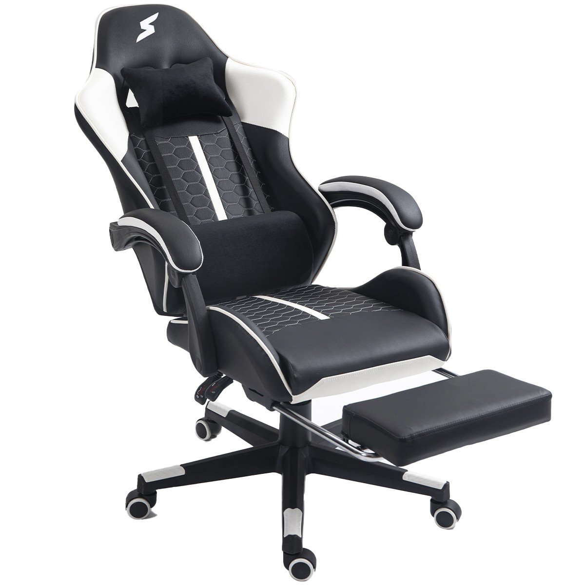 Cadeira Gamer SuperFrame Rocket, Reclinável, Preto E Branco, SF-CH-RCR0DBW