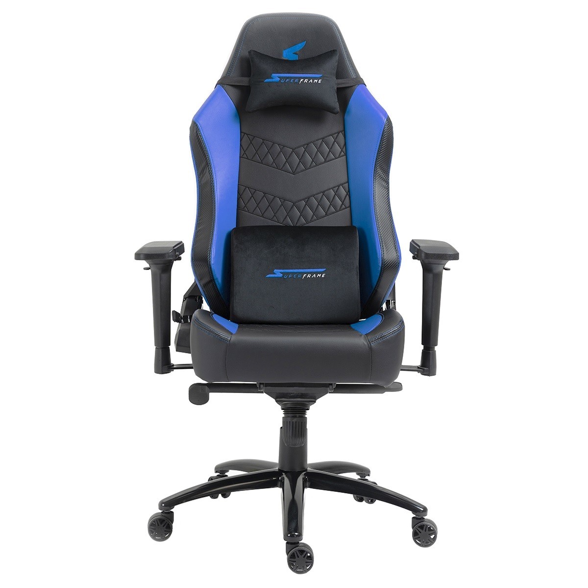 Cadeira Gamer SuperFrame Skylord, Reclinável, 4D, Preto e Azul, SFCD-SLBK/BL