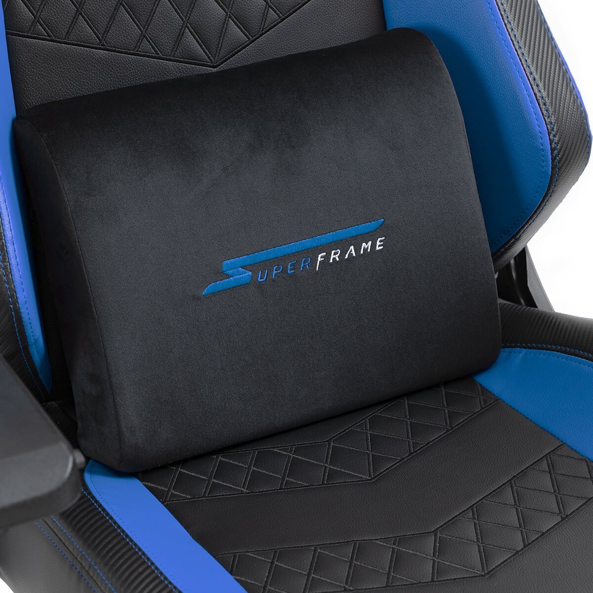 Cadeira Gamer SuperFrame Skylord, Reclinável, 4D, Preto e Azul, SFCD-SLBK/BL