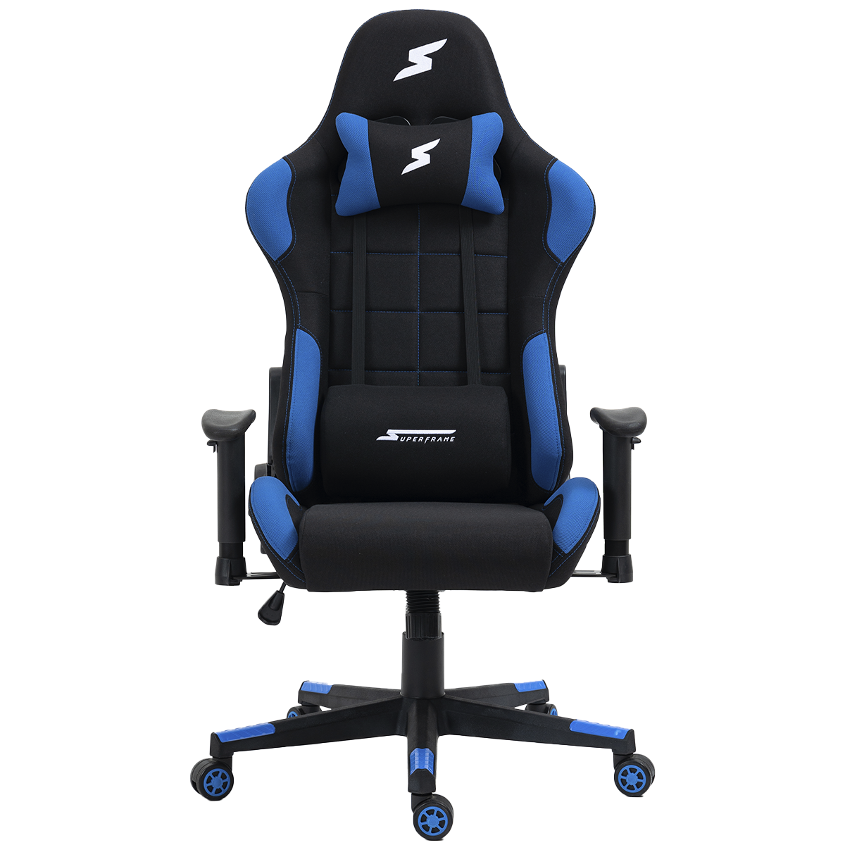 Cadeira Gamer SuperFrame Speed, Reclinável, Tecido, Preto e Azul