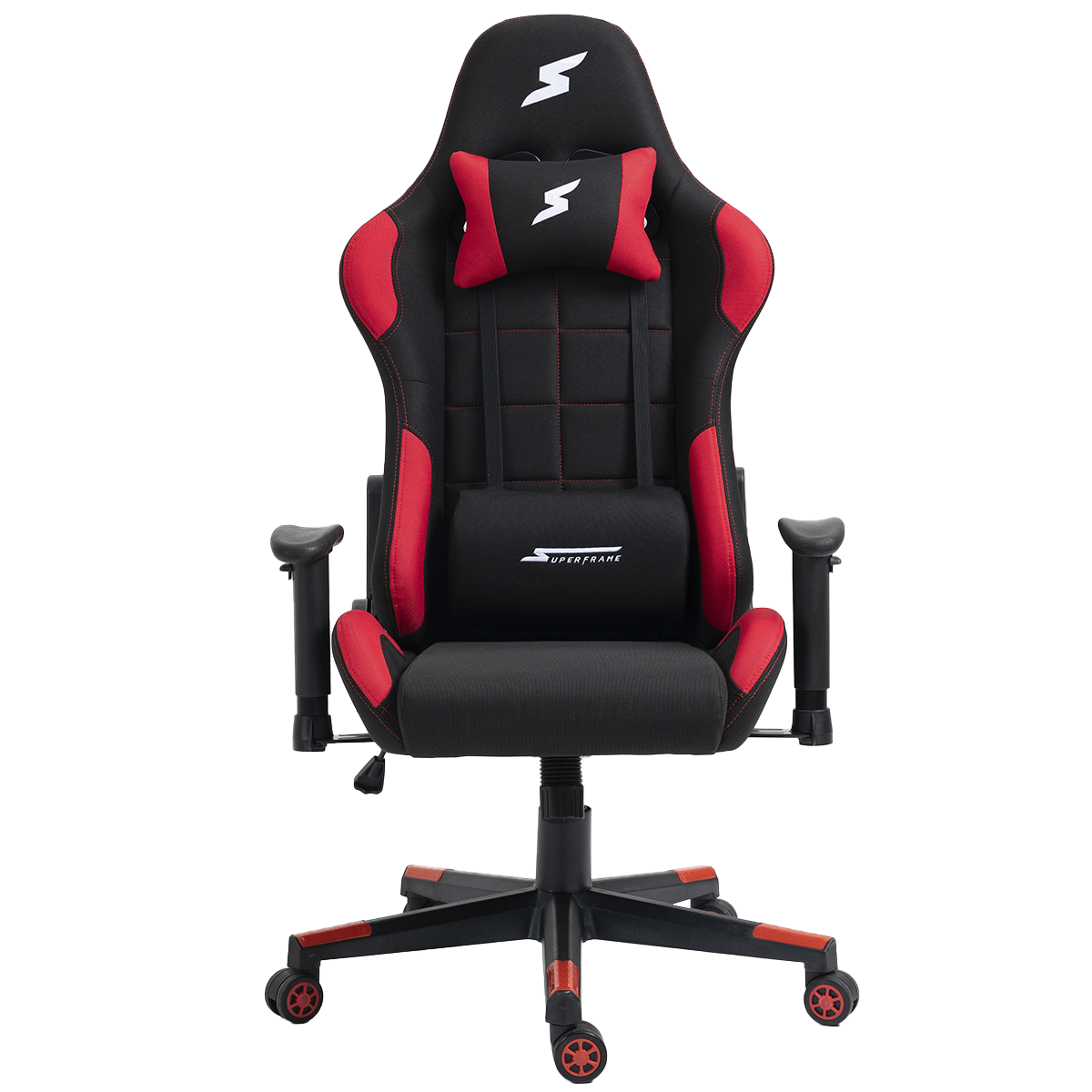 Cadeira Gamer SuperFrame Speed, Reclinável, Tecido, Preto e Vermelho