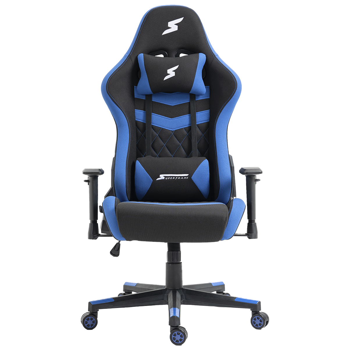 Cadeira Gamer SuperFrame Sport, Reclinável, 2D, Preta e Azul