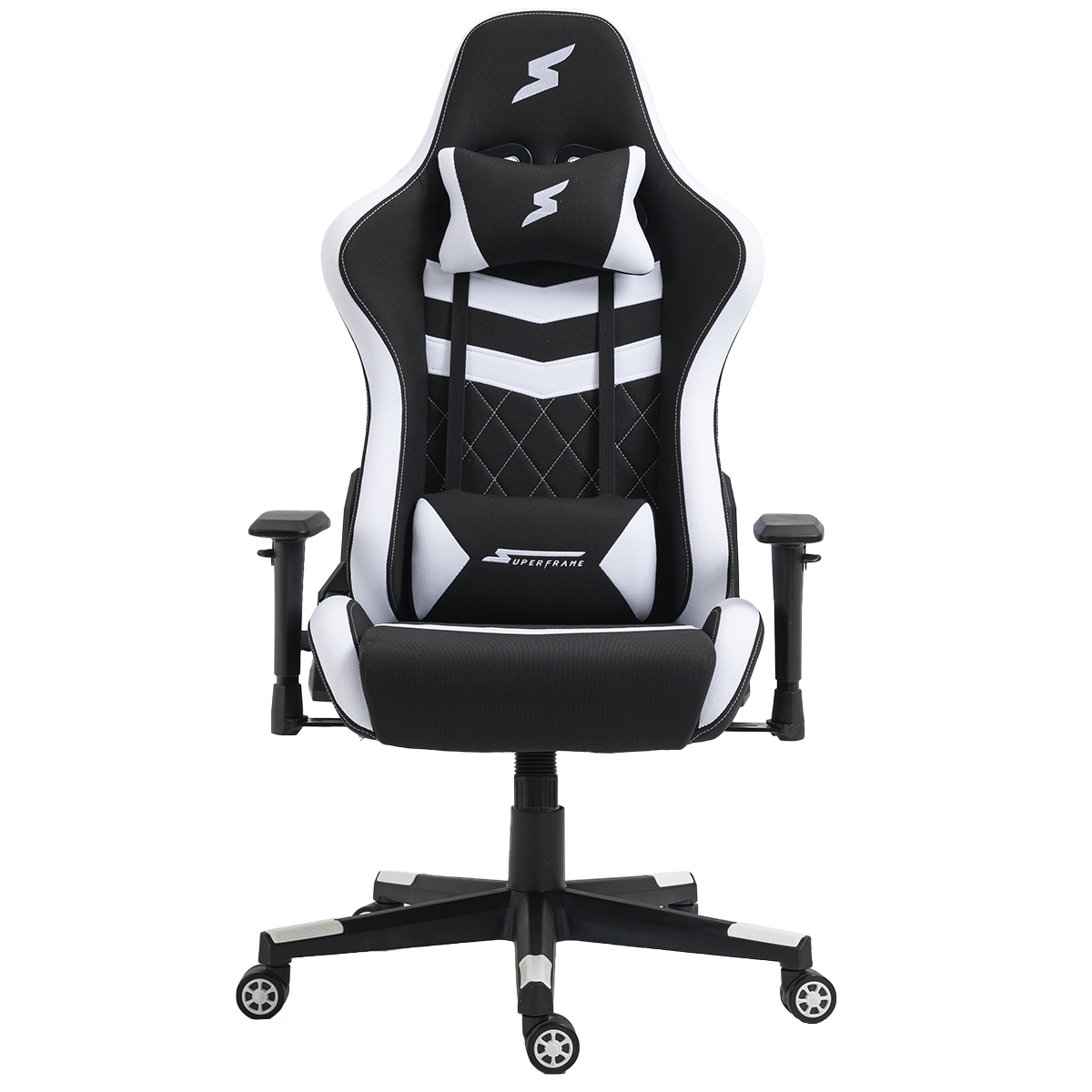 Cadeira Gamer SuperFrame Sport, Reclinável, 2D, Preta e Branca