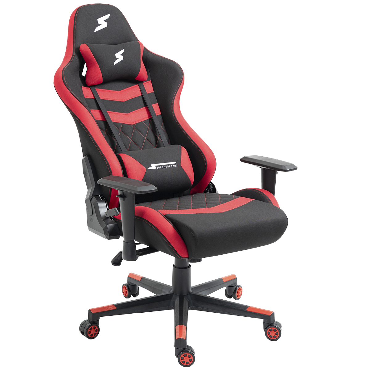 Cadeira Gamer SuperFrame Sport, Reclinável, 2D, Preta e Vermelha