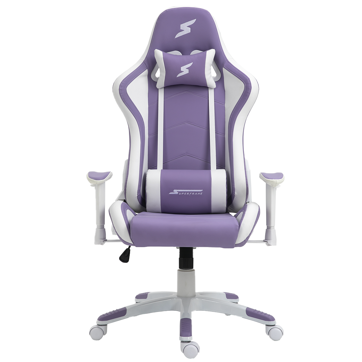 Cadeira Gamer SuperFrame Velvet, Reclinável, Roxo e Branco