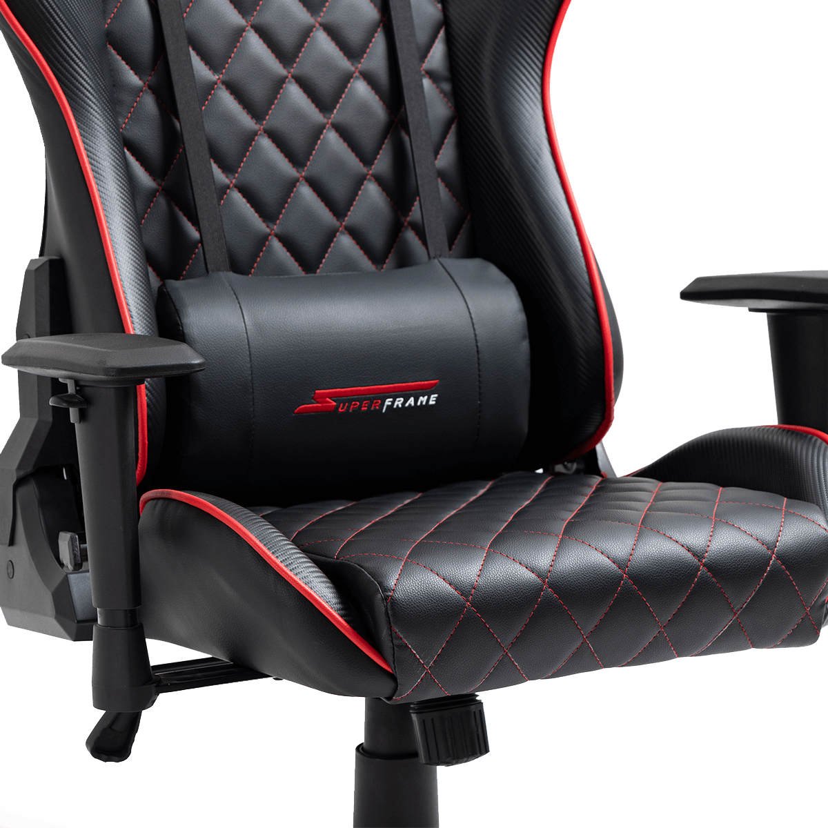 Cadeira Gamer SuperFrame Warrior, Reclinável, Preto e Vermelho