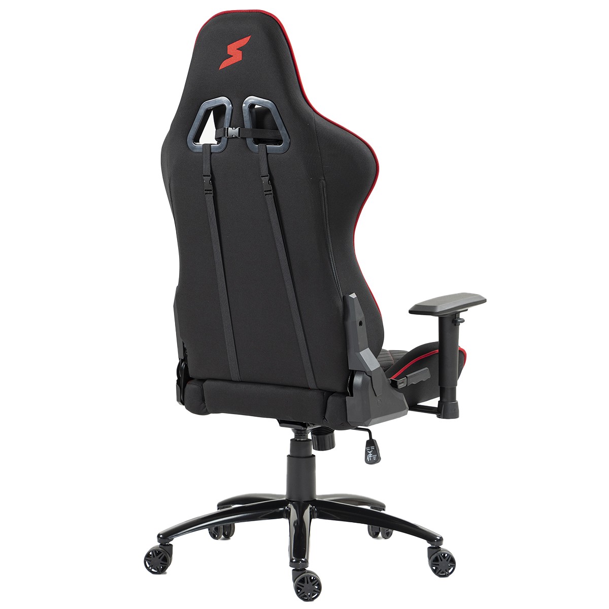 Cadeira Gamer SuperFrame Warrior, Reclinável, Tecido, Preto e Vermelho, SF-CH-WRR2DBRF