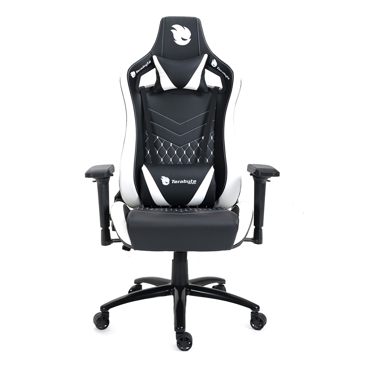Cadeira Gamer Terabyte Black Throne, Reclinável, 4D, Preto e Branco