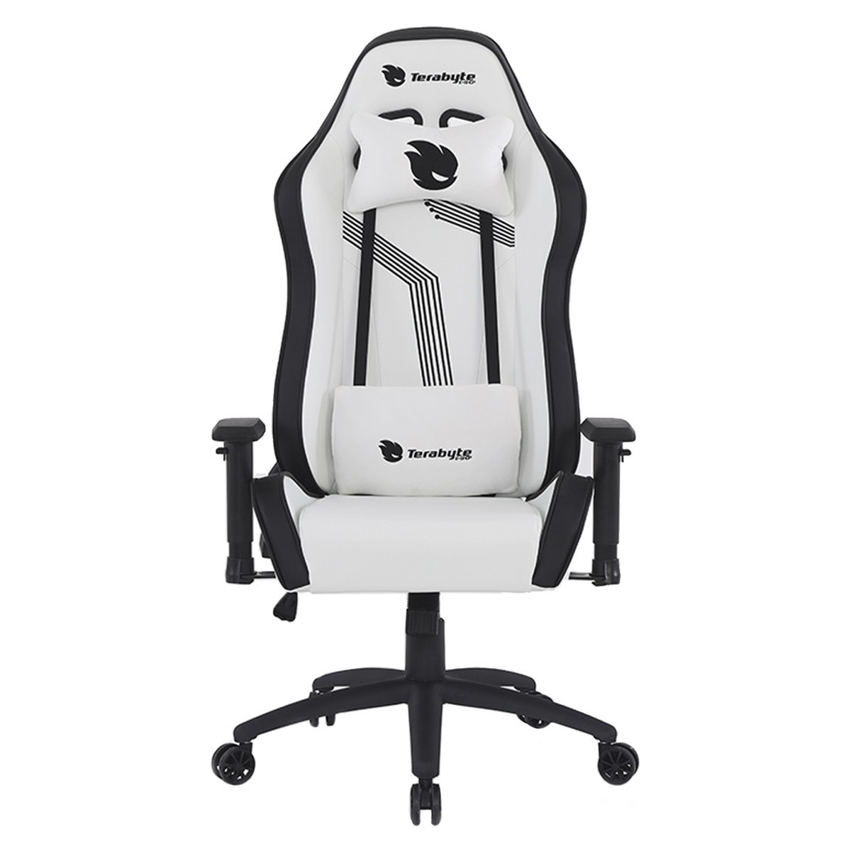 Cadeira Gamer Terabyte Razor, Reclinável, Branco e Preto