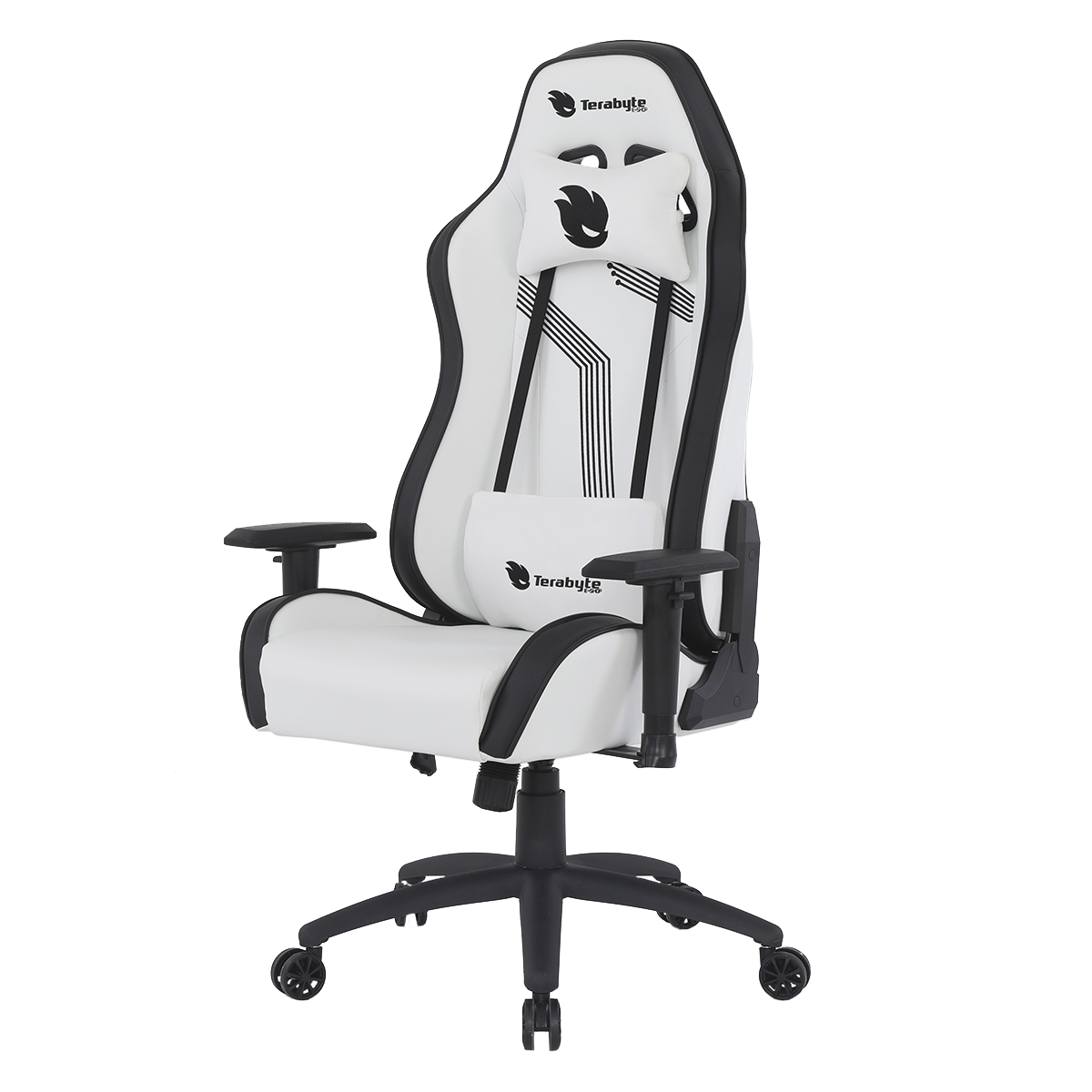 Cadeira Gamer Terabyte Razor, Reclinável, Branco e Preto