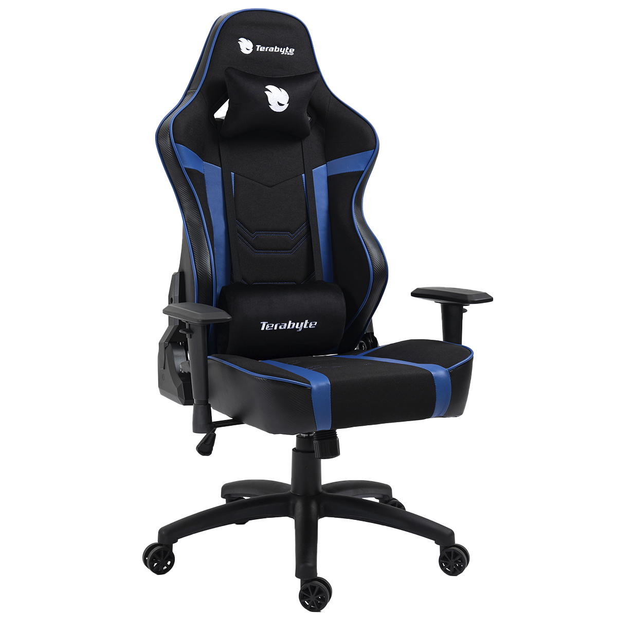 Cadeira Gamer Terabyte Vision, Reclinável, 2D, Preto e Azul