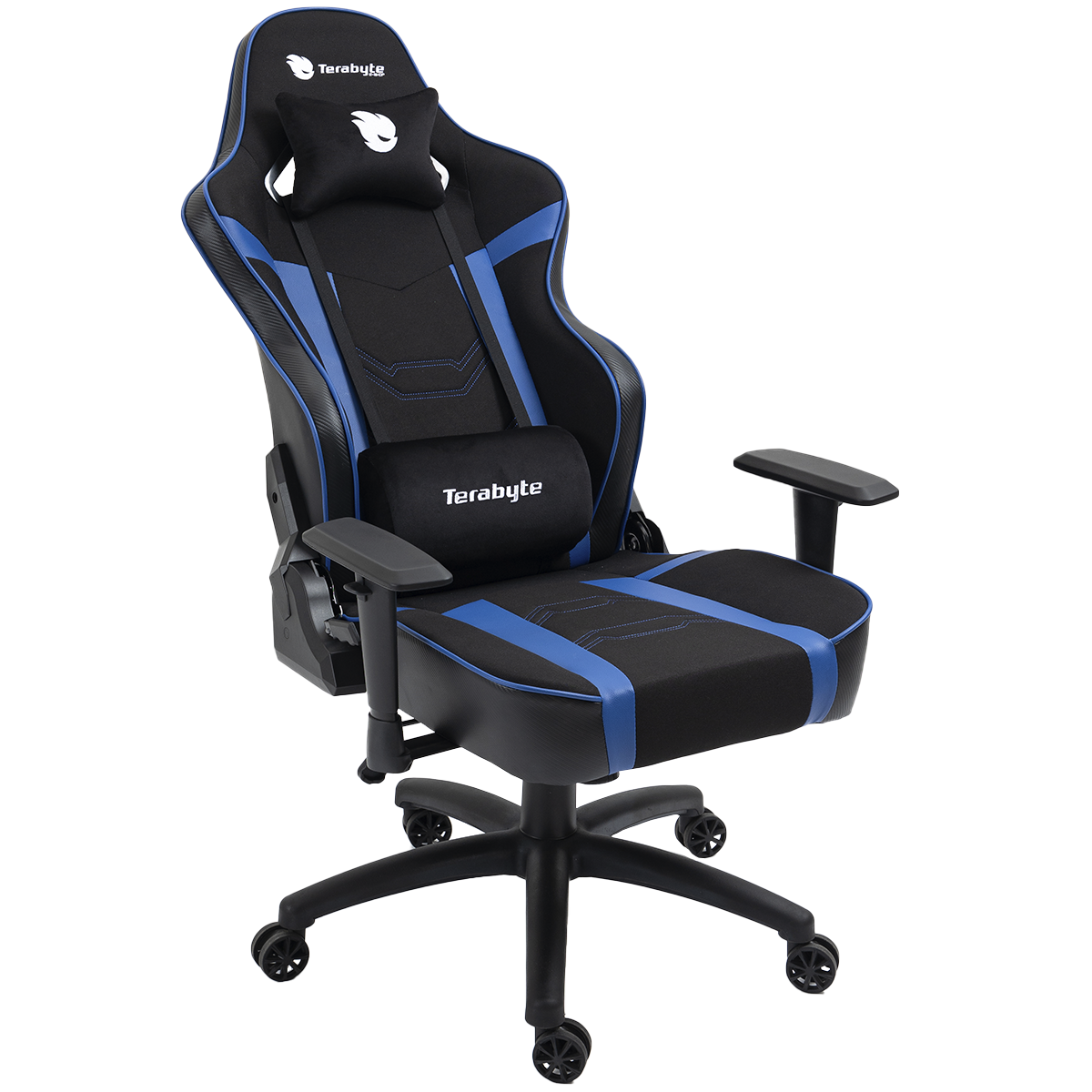 Cadeira Gamer Terabyte Vision, Reclinável, 2D, Preto e Azul