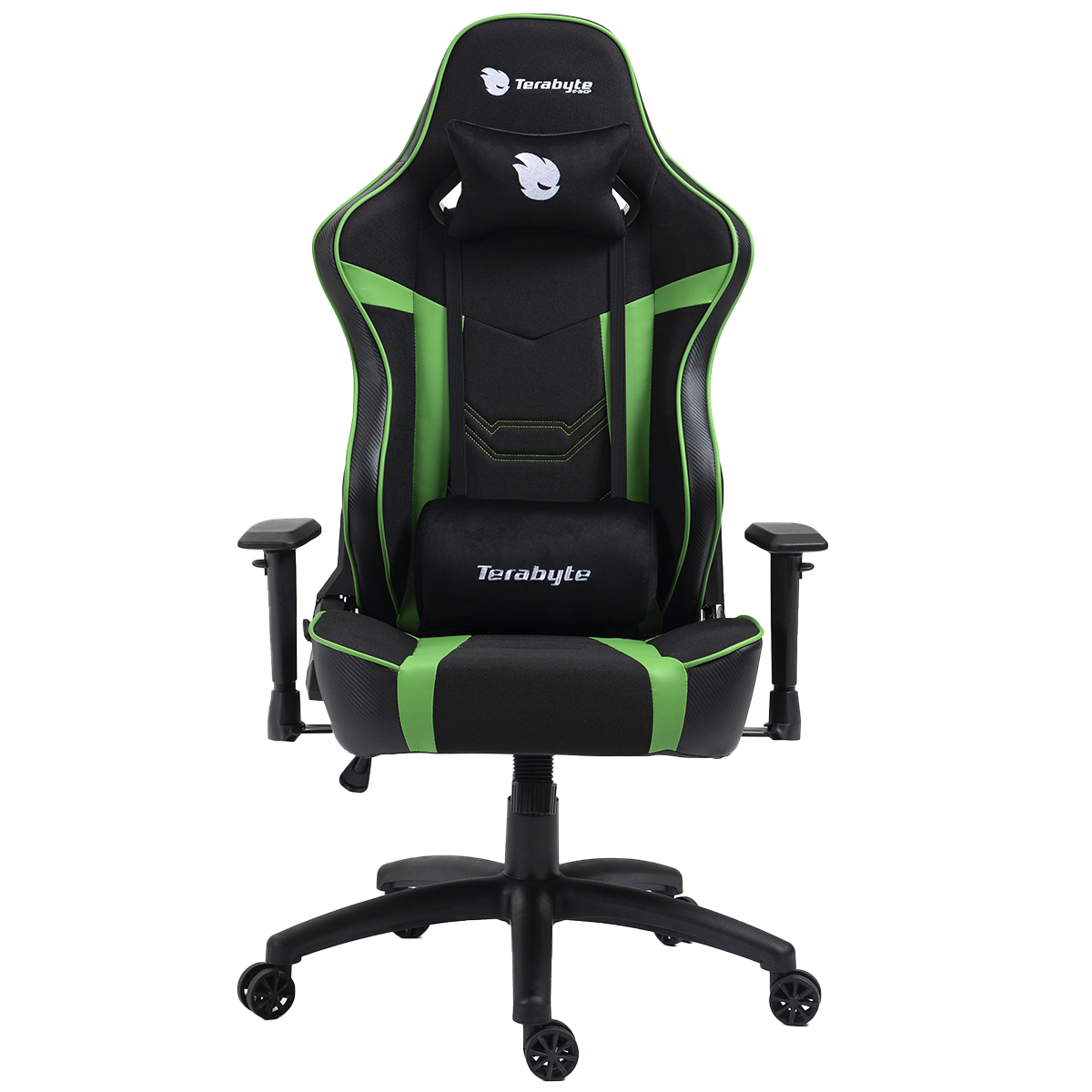 Cadeira Gamer Terabyte Vision, Reclinável, 2D, Preto e Verde