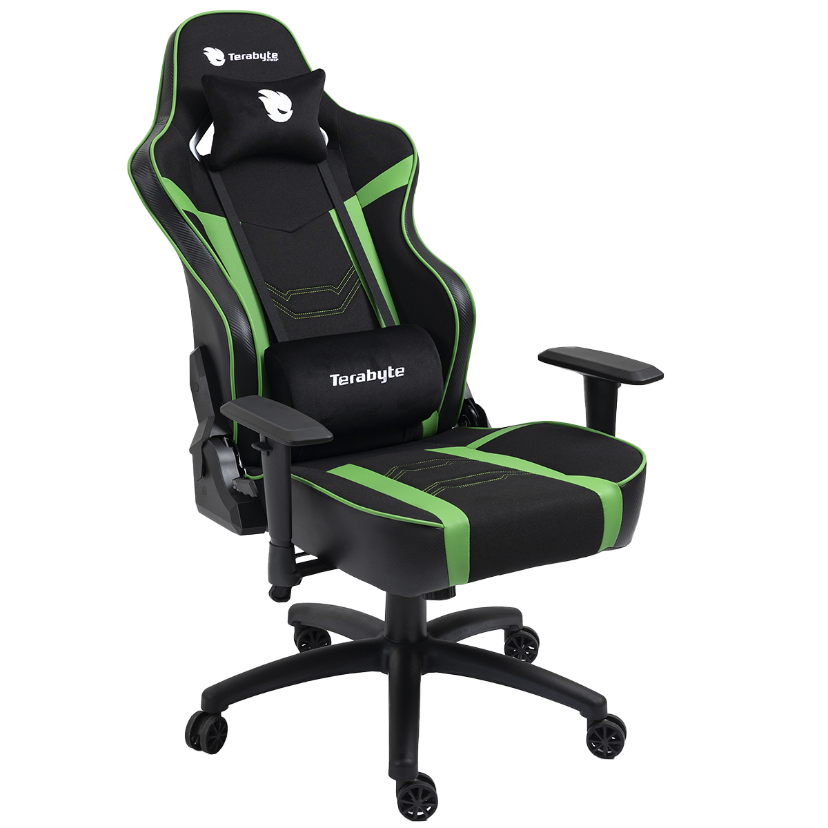Cadeira Gamer Terabyte Vision, Reclinável, 2D, Preto e Verde