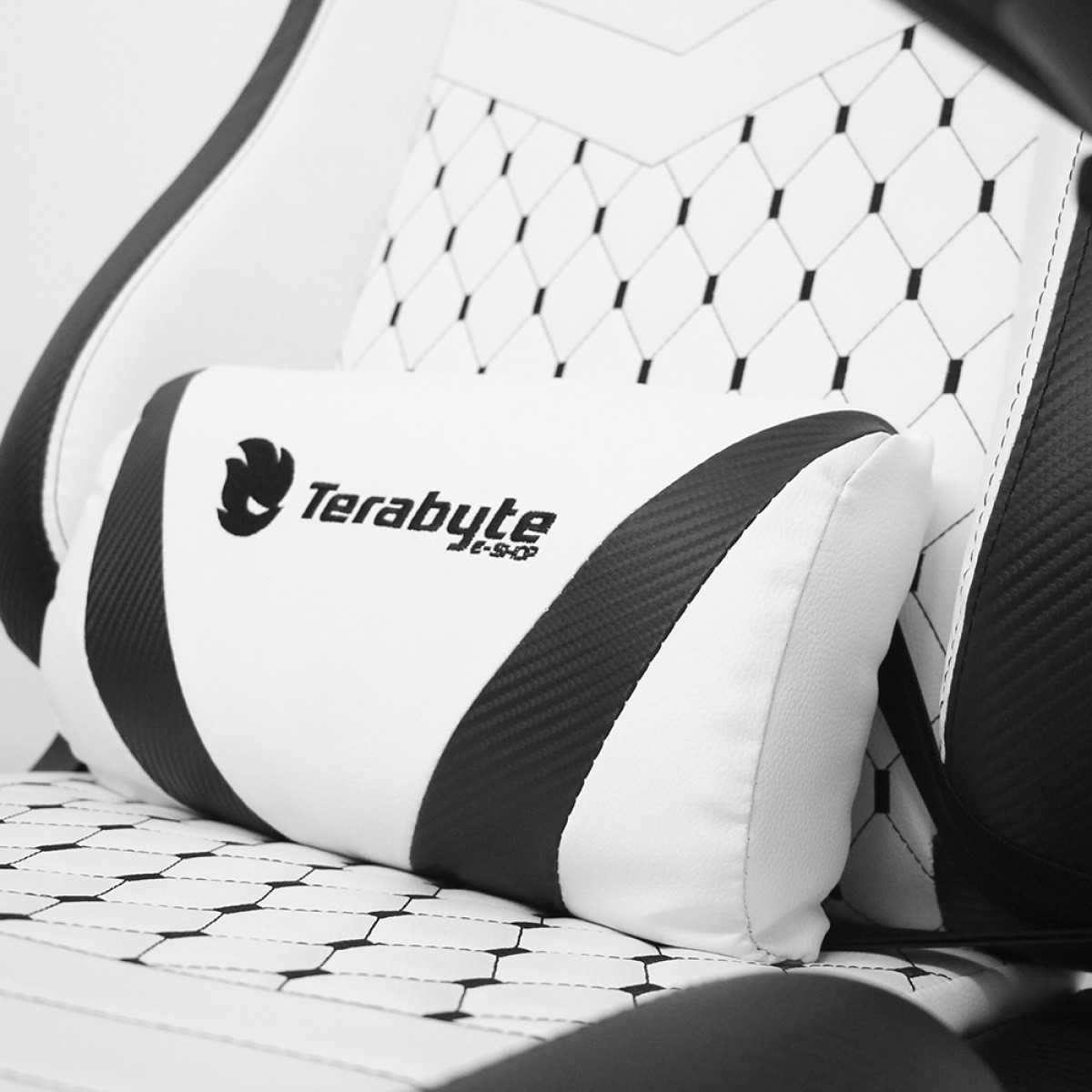 Cadeira Gamer Terabyte White Throne, Reclinável, 4D, Branco e Preto