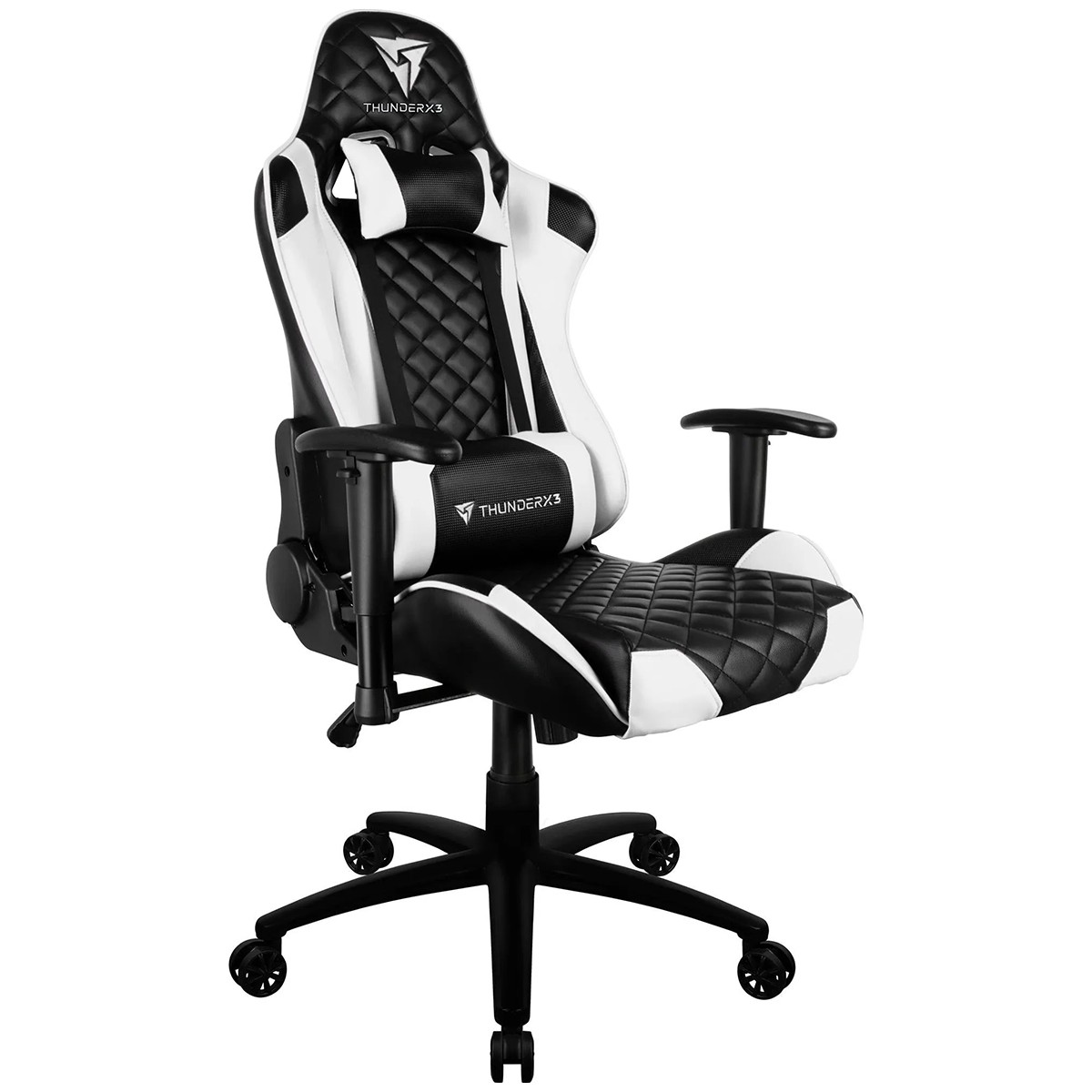 Cadeira Gamer ThunderX3 TGC12 BR, Ajustável, 2D, Branca e Preto