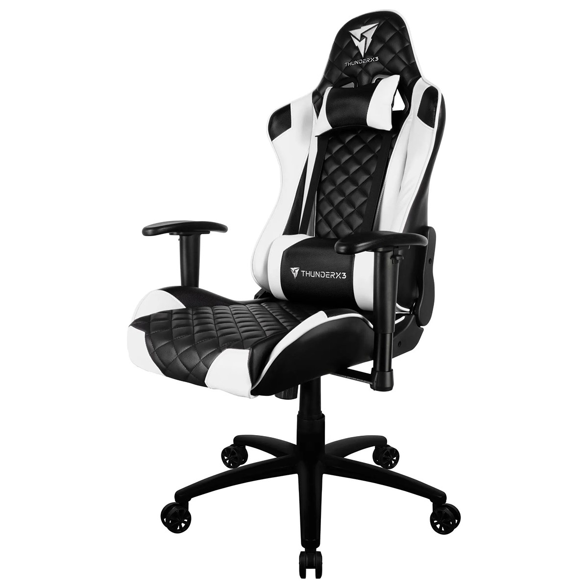 Cadeira Gamer ThunderX3 TGC12 BR, Ajustável, 2D, Branca e Preto