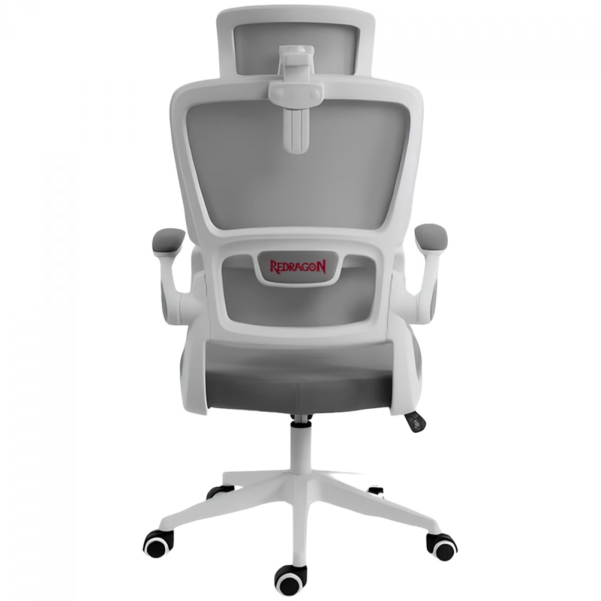 Cadeira Office Redragon Hela, Mesh, Altura Ajustável, Cinza E Branco, C214-W