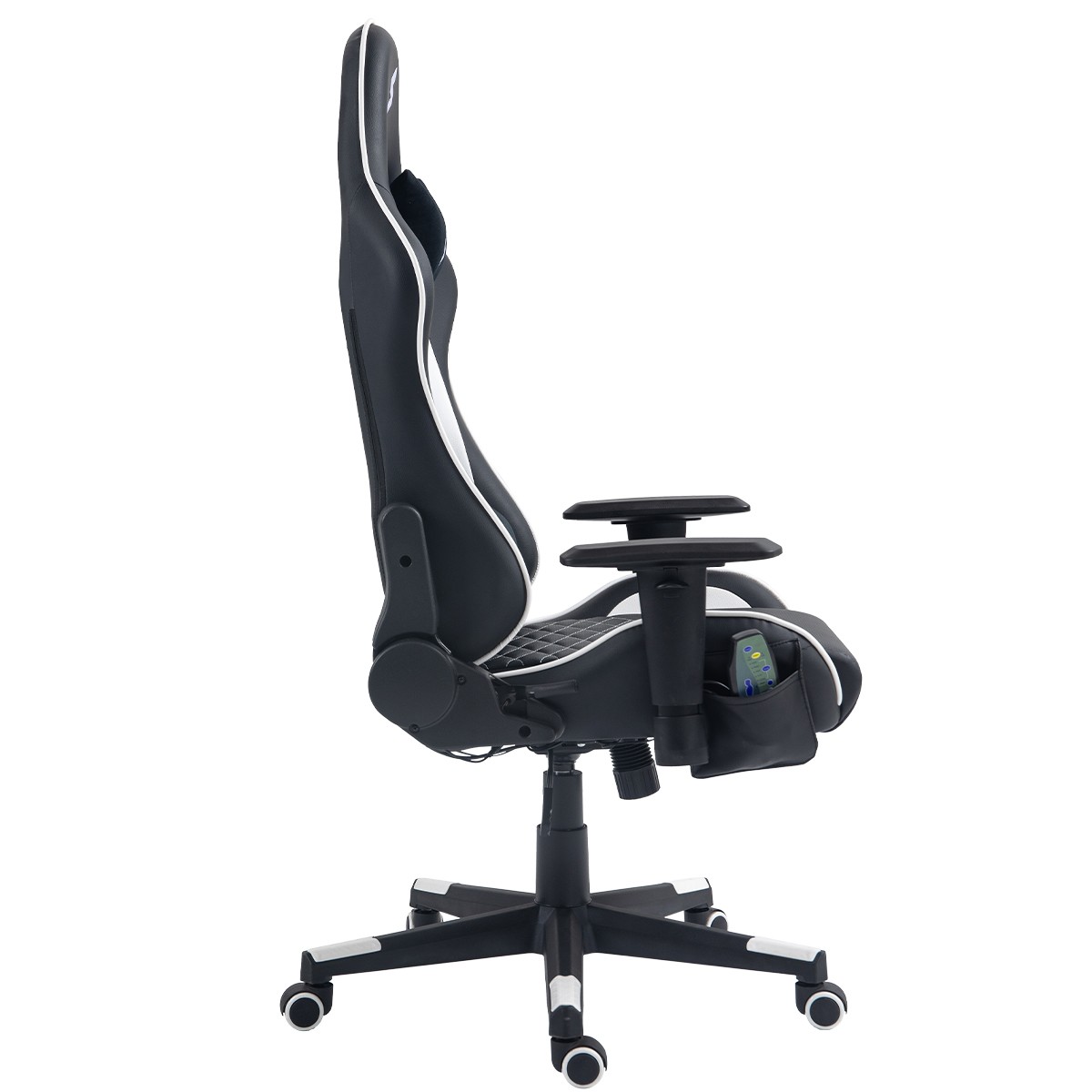 Cadeira SuperFrame Wave, Massageadora, Reclinável, 2D, Com Controle, Preta e Branca, SF-CH-WVR2DBWL