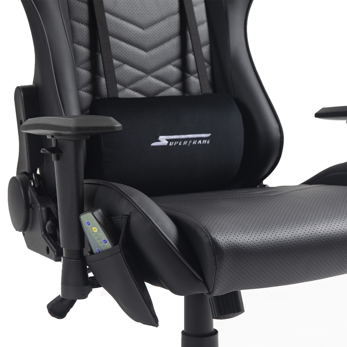Cadeira SuperFrame Wave, Massageadora, Reclinável, 2D, Com Controle, Preta, SF-CH-WVR2DBL
