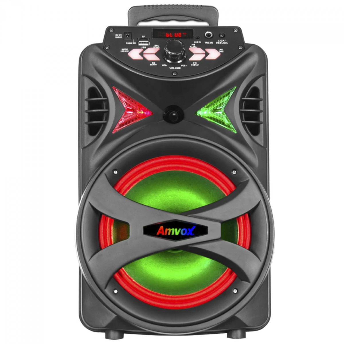 Caixa de Som Amplificada Amvox ACA 255 Hit, Bluetooth, 255W, Múltiplas Conexões, Preto, ACA255