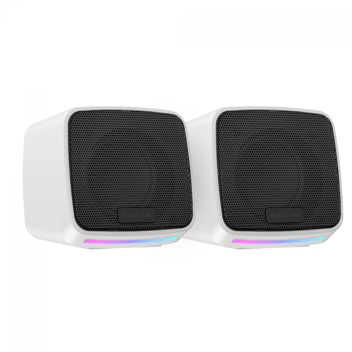 Caixa de Som Force One Explorer, RGB, USB, White, FR.AU.EX.02