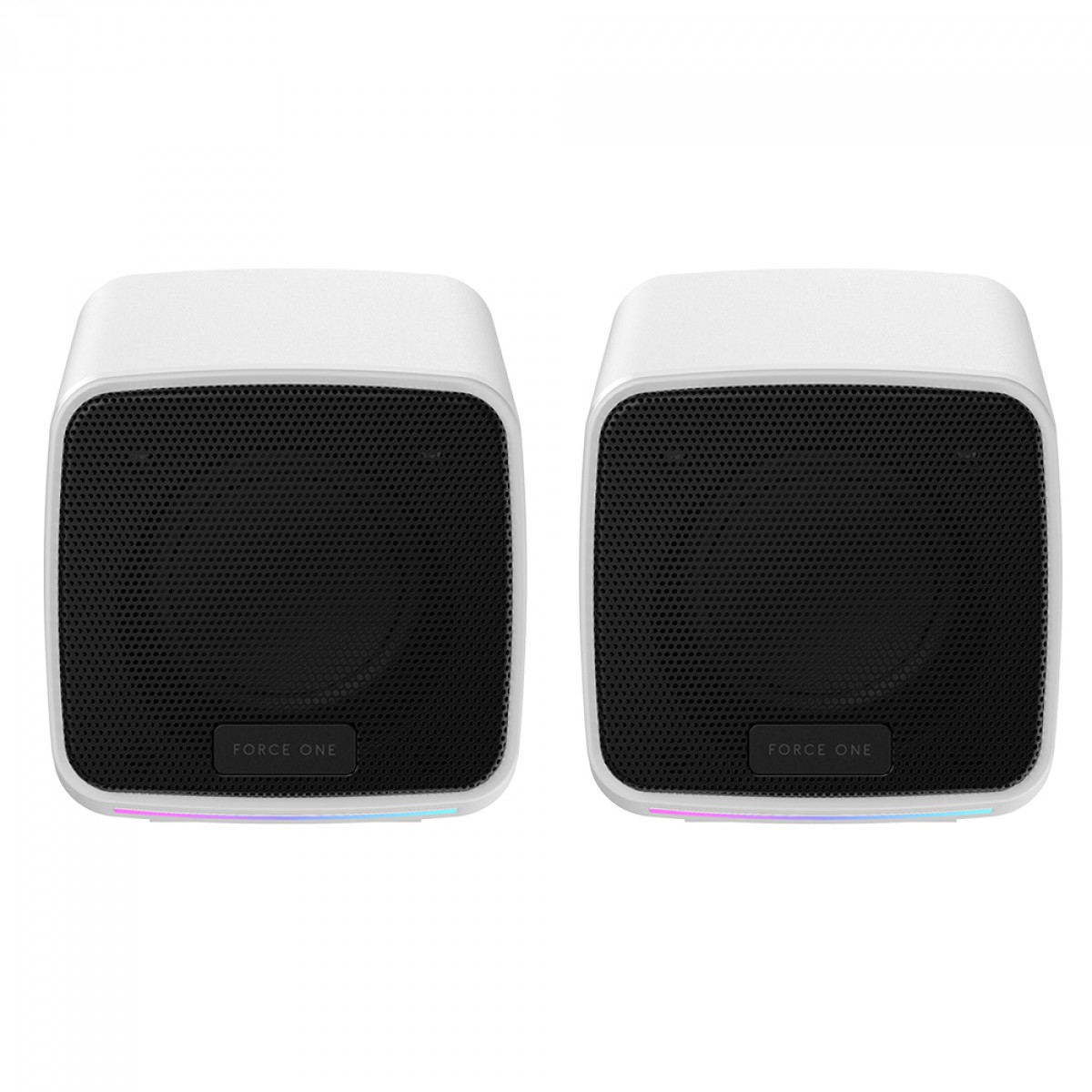 Caixa de Som Force One Explorer, RGB, USB, White, FR.AU.EX.02