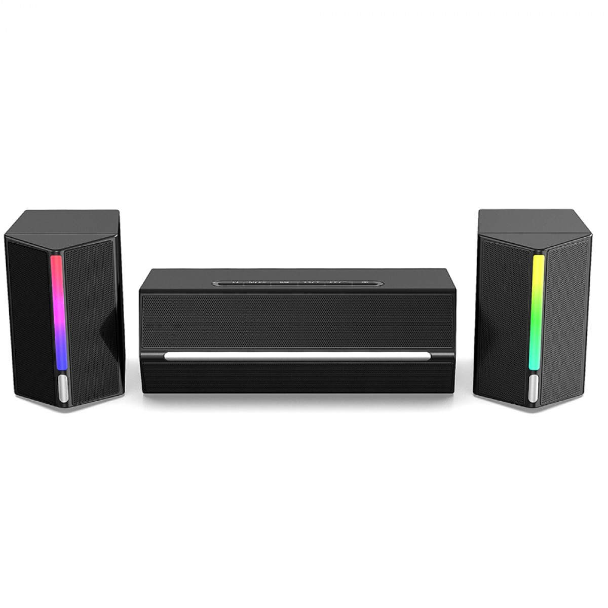 Caixa De Som Gamer Fifine Ampligame A22, Estéreo 2.1, RGB, Bluetooth, USB, 3.5, Preto
