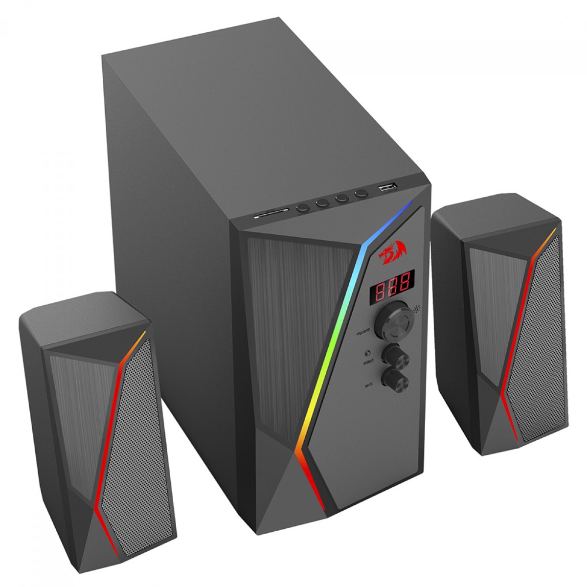 Caixa de Som Gamer Redragon Anvil Pro, RGB, 25W, Bluetooth/USB, Preto, GS520-PRO