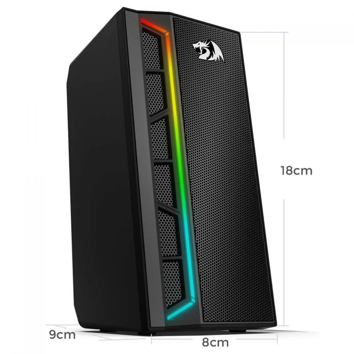 Caixa de Som Gamer Redragon Calliope GS580, RGB, Stereo 2.0, 3.5mm, Black
