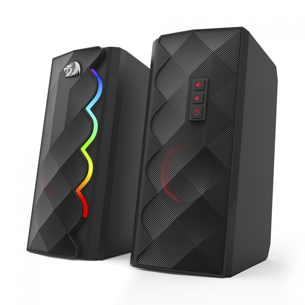 Caixa de Som Gamer Redragon Cipher, RGB, Stereo, AUX, USB, Preto, GS522 