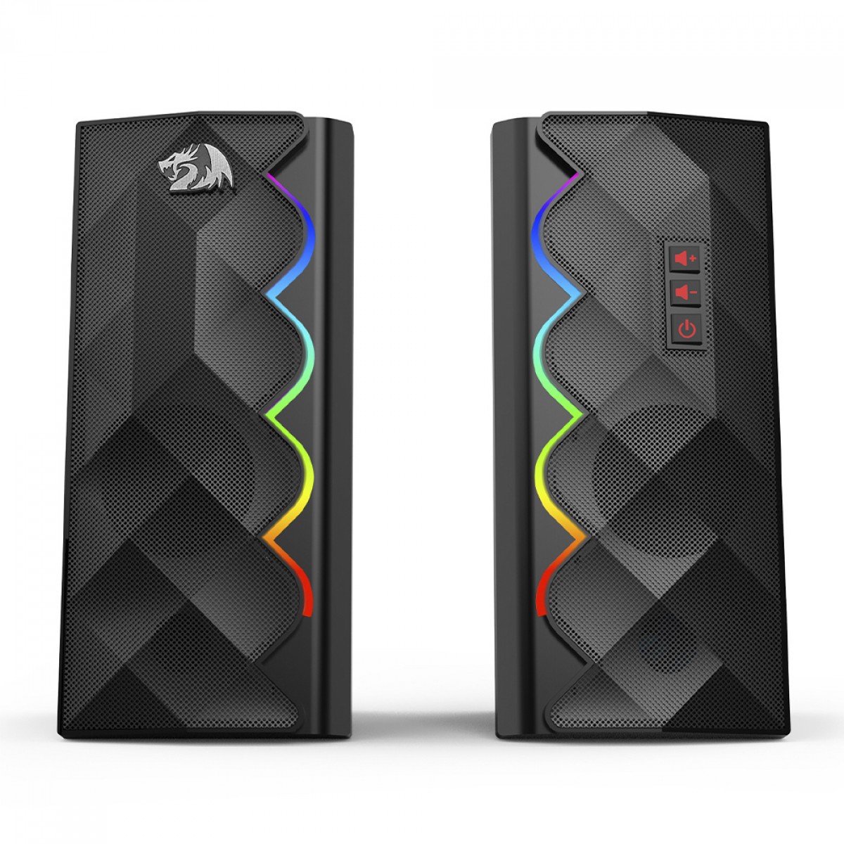 Caixa de Som Gamer Redragon Cipher, RGB, Stereo, AUX, USB, Preto, GS522 