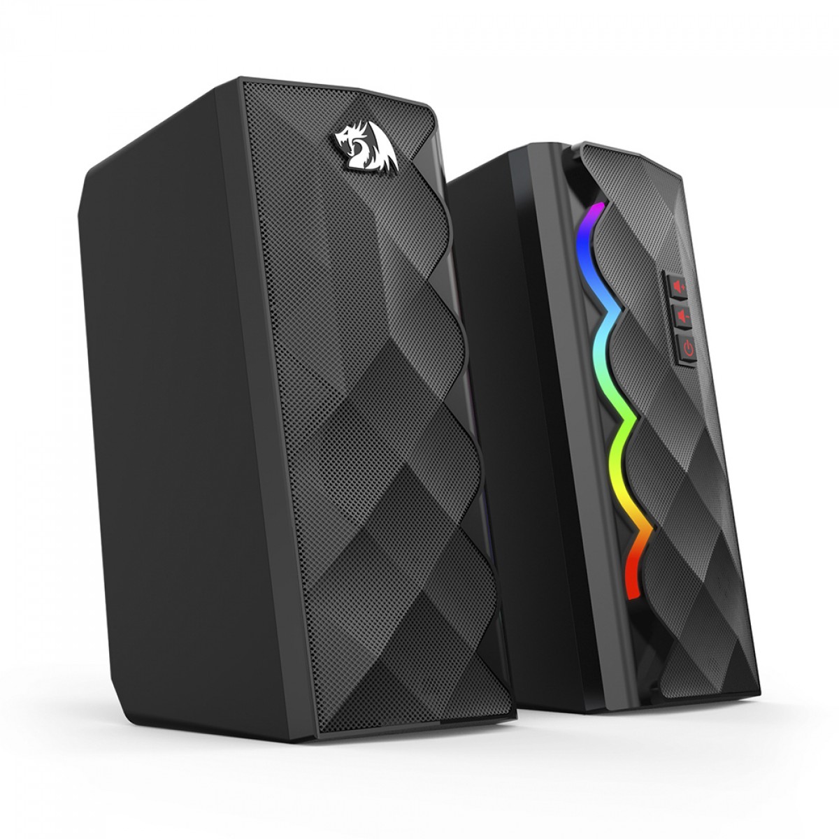 Caixa de Som Gamer Redragon Cipher, RGB, Stereo, AUX, USB, Preto, GS522 
