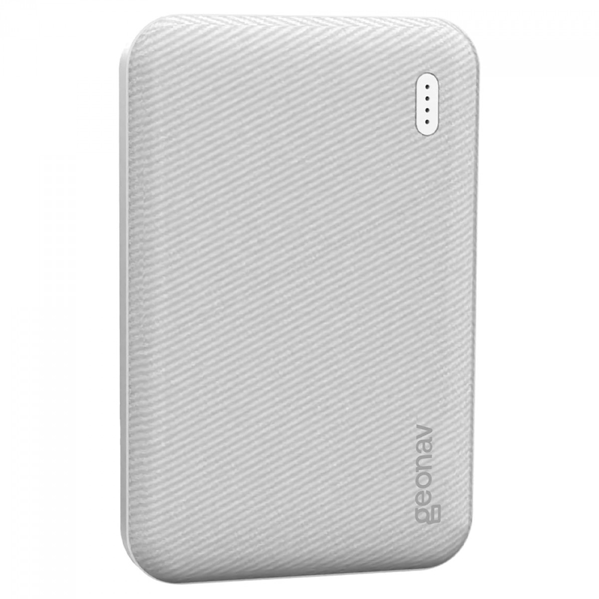 Carregador Portátil Universal, PowerBank, 5000MAH, Branco, Geonav, ES5KWT