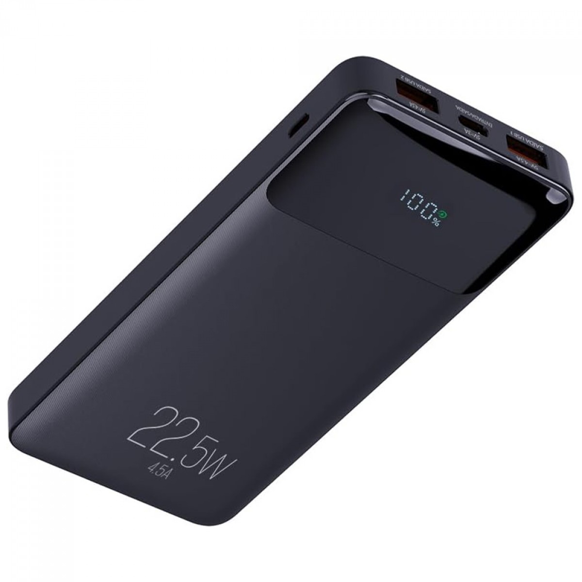 Carregador Portátil Universal, PowerBank, Display Indicador, 10200MAH, 22.5W, Preto, ELG, PB102BK