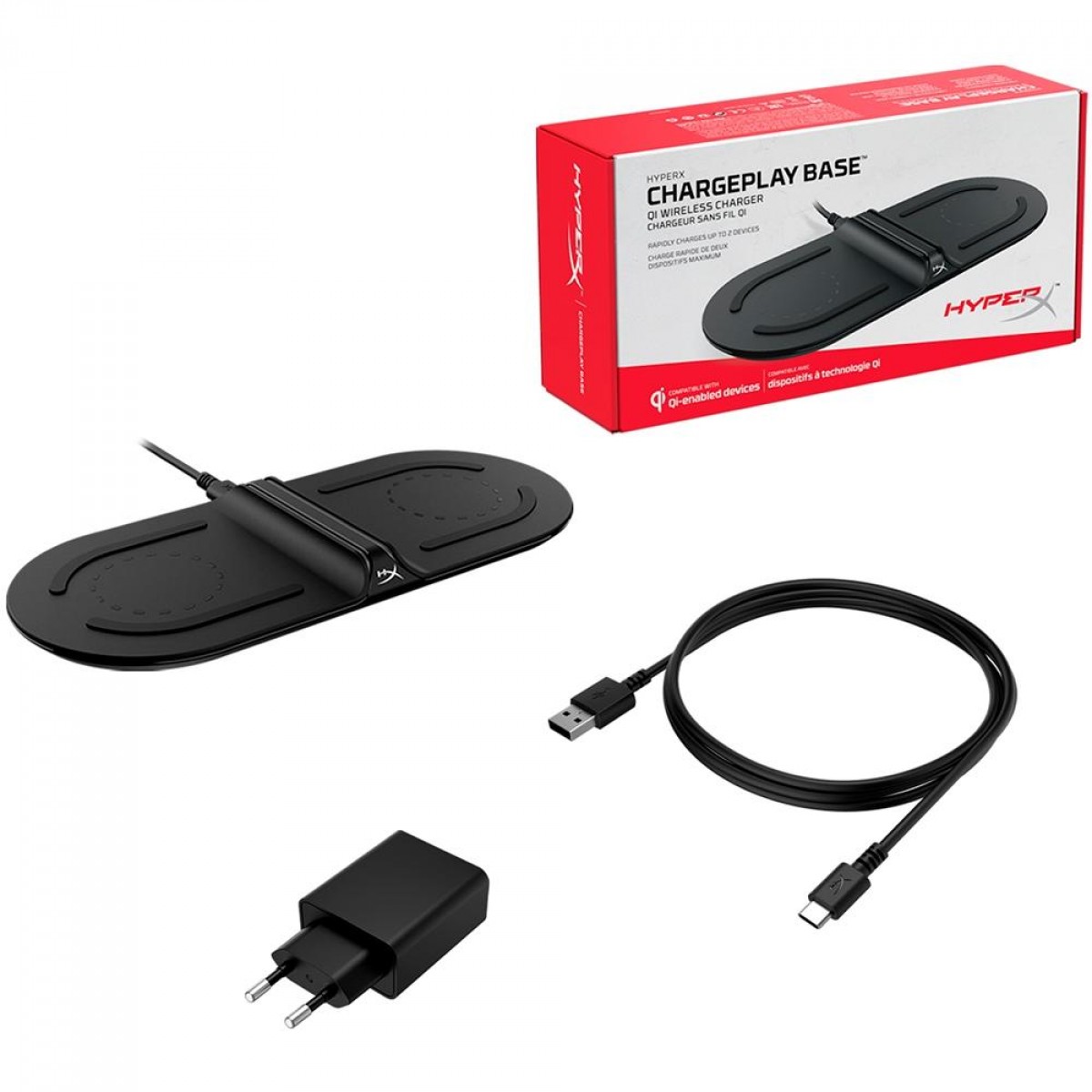 Carregador Wireless HyperX QI ChargePlay Base, HX-CPBS-A