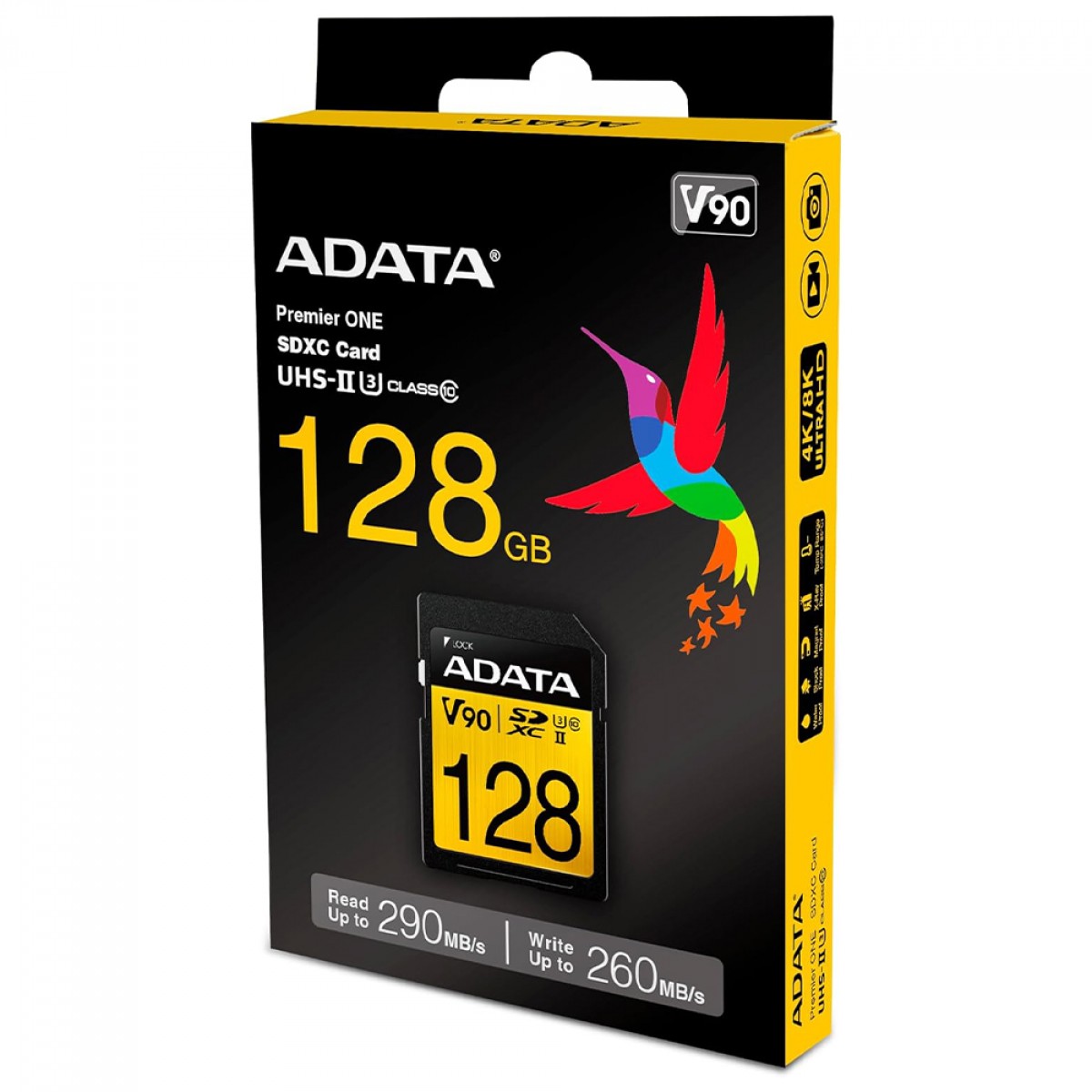 Cartão De Memória Adata Premier One SDXC UHS-II, 128GB, Classe 10, ASDX128GUII3CL10-C