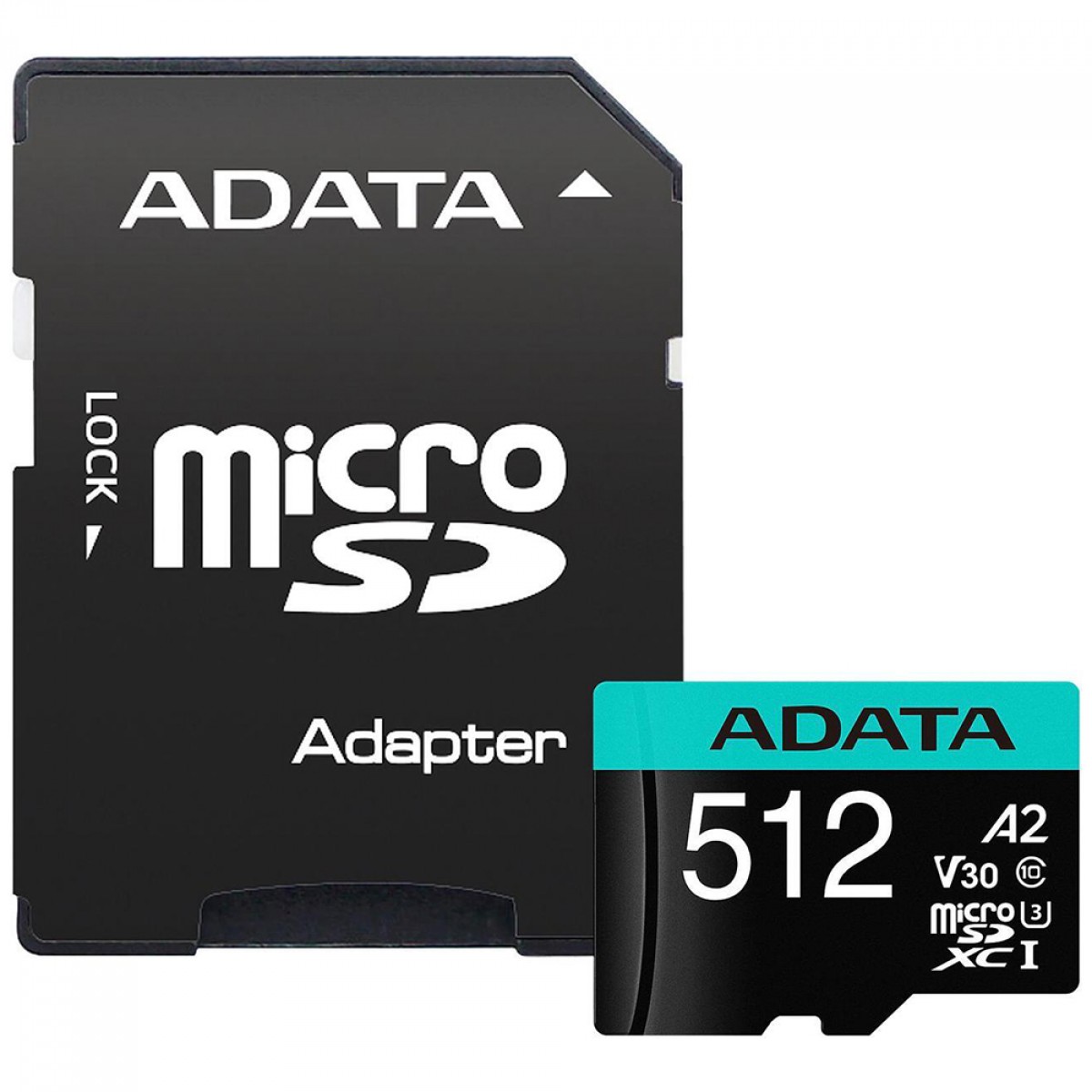 Cartão De Memória Adata Premier Pro MicroSDXC/SDHC UHS-I, 512GB, Classe 10, Com Adaptador, AUSDX512GUI3V30SA2-RA1