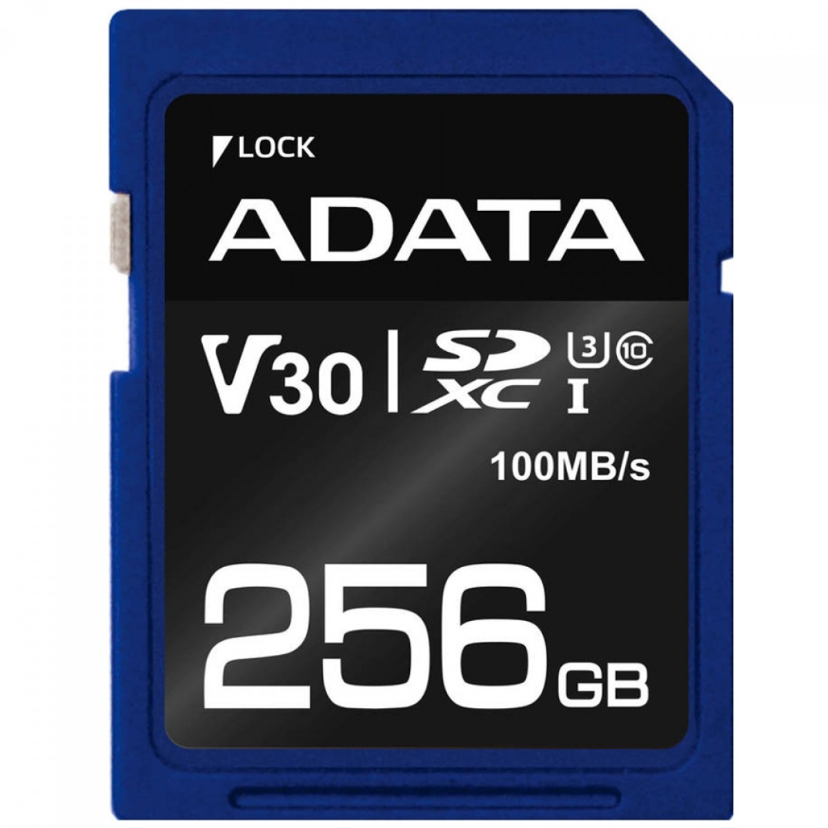 Cartão De Memória Adata Premier Pro SDXC UHS-I, 256GB, Classe 10, ASDX256GUI3V30S-R