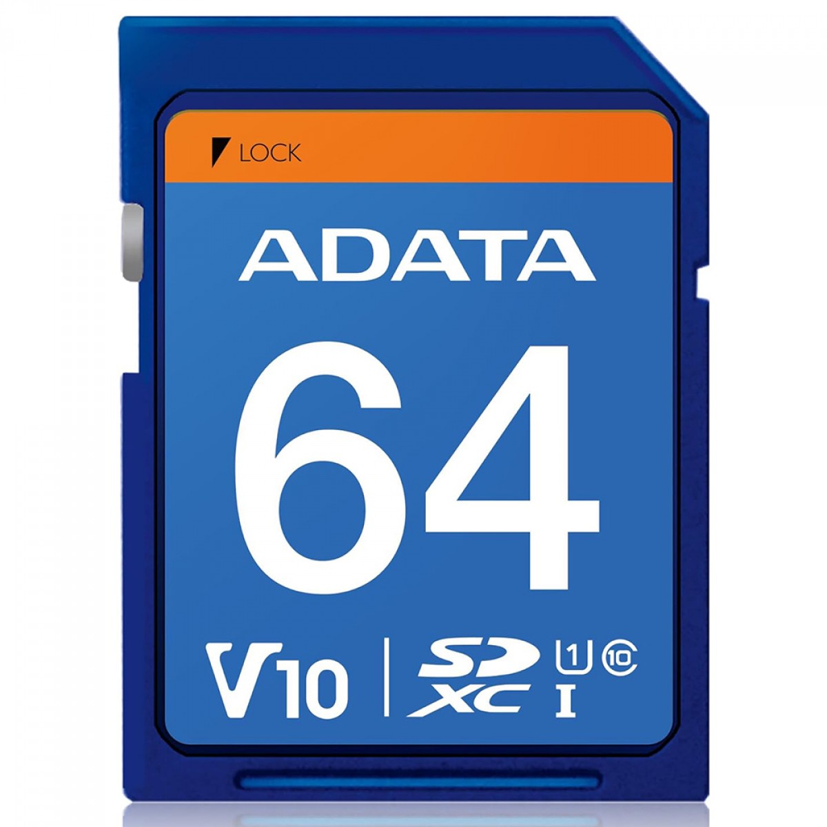 Cartão De Memória Adata Premier SDXC/SDHC UHS-I, 64GB, Classe 10, ASDX64GUICL10-R