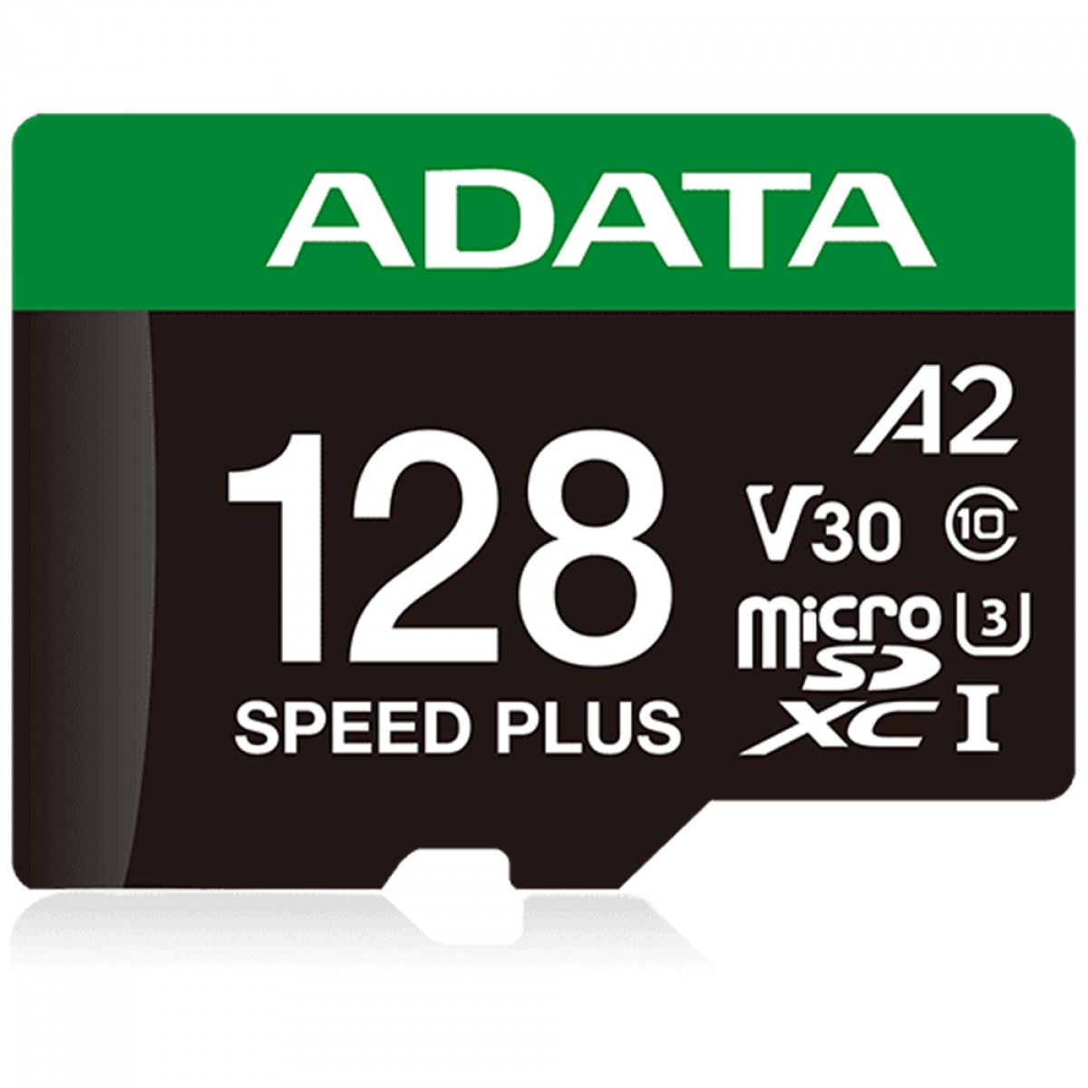Cartão De Memória Adata Speed Plus MicroSDXC UHS-I, 128GB, Classe 10, Com Adaptador, UD128GUI3V30A2SP-RA1