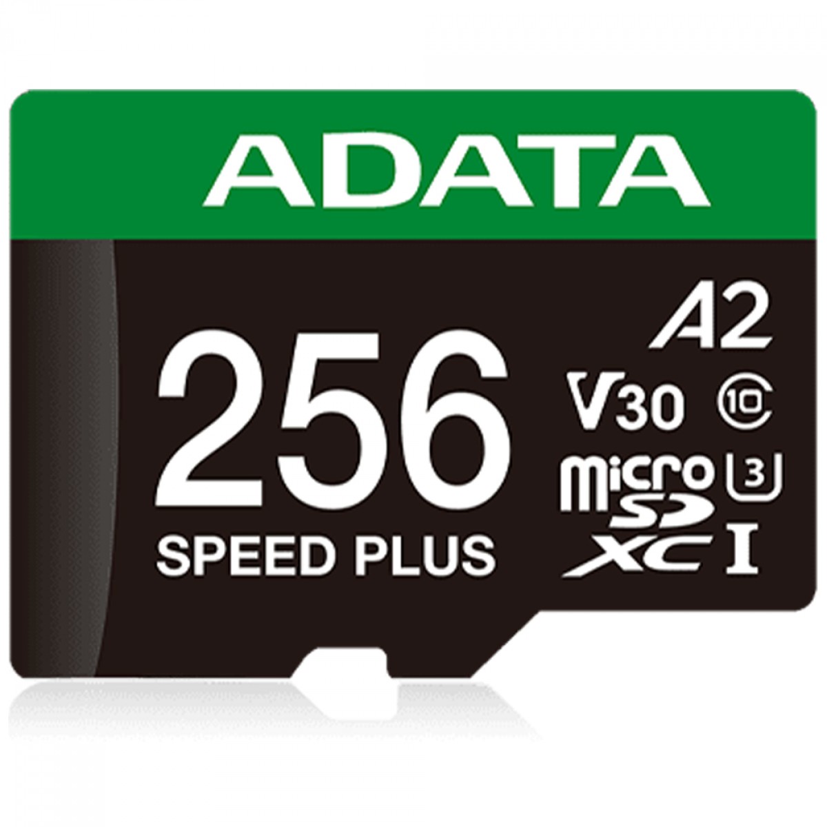 Cartão De Memória Adata Speed Plus MicroSDXC UHS-I, 256GB, Classe 10, Com Adaptador, UD256GUI3V30A2SP-RA1