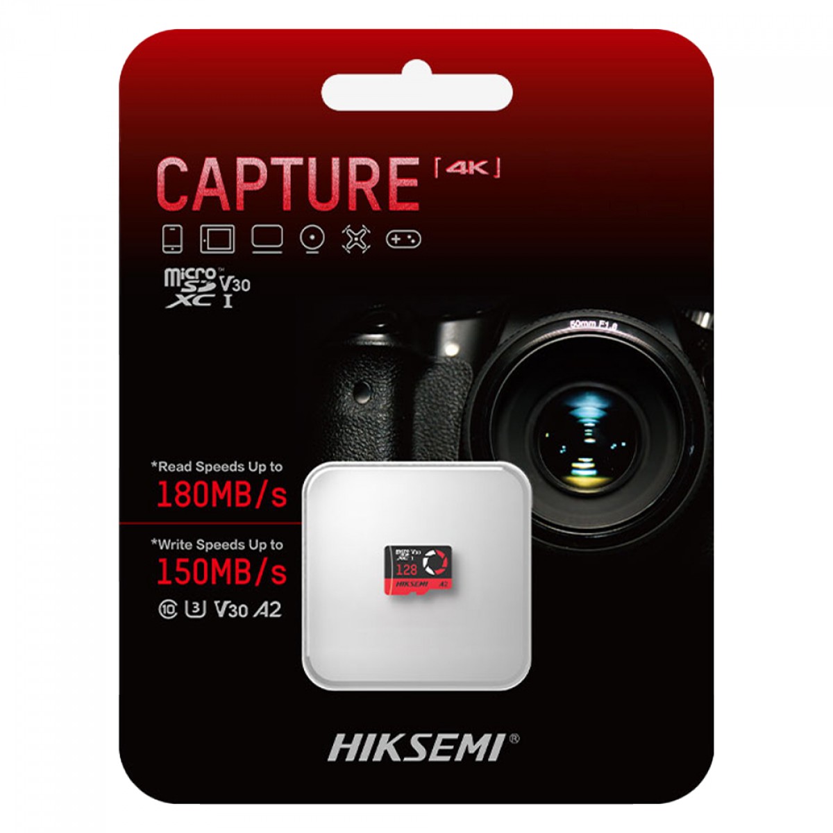 Cartão de Memória Hiksemi Capture, MicroSDXC, 256GB, Classe 10, HS-TF-E3 256G
