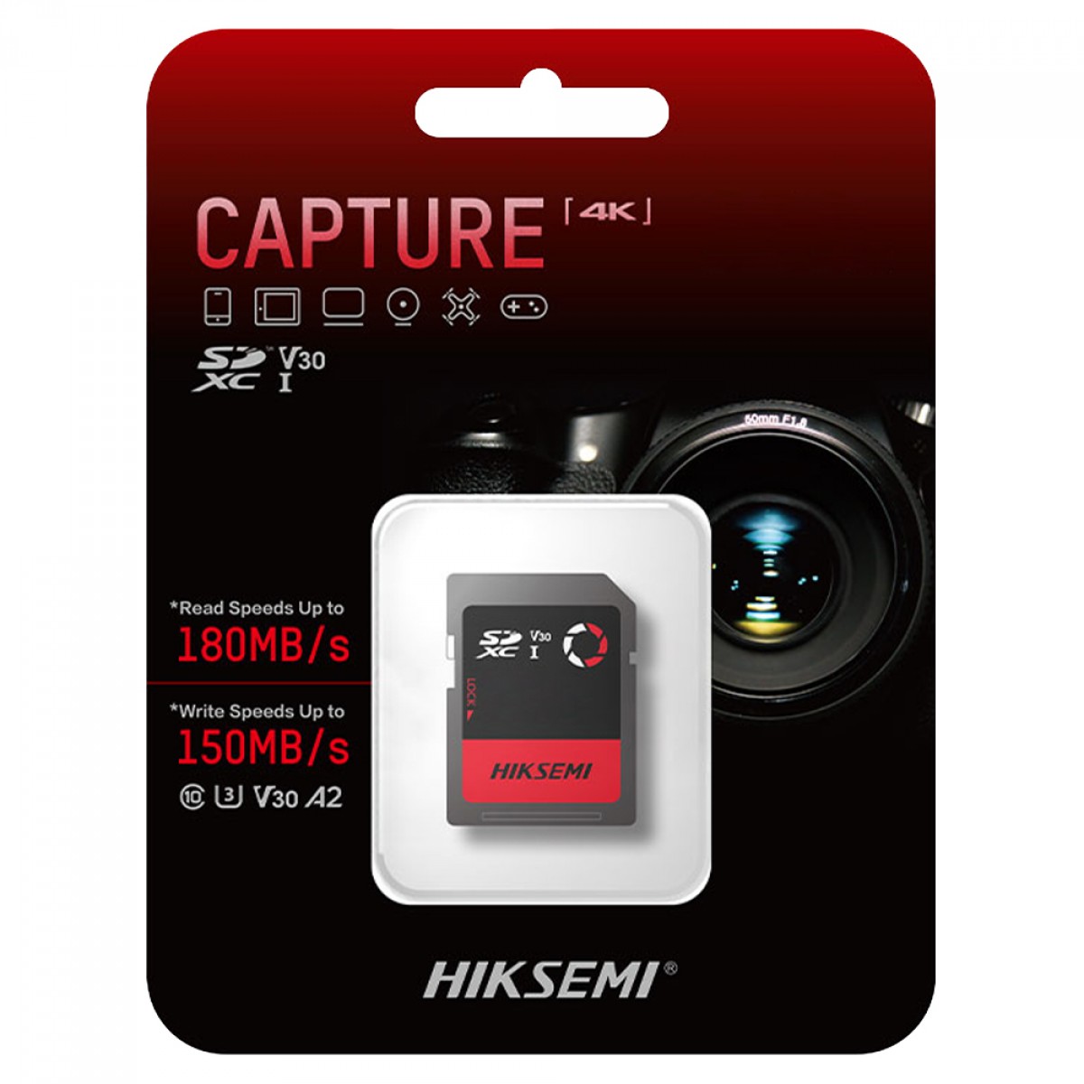 Cartão de Memória Hiksemi Capture SDXC, 64GB, Classe 10, HS-SD-E30 64G