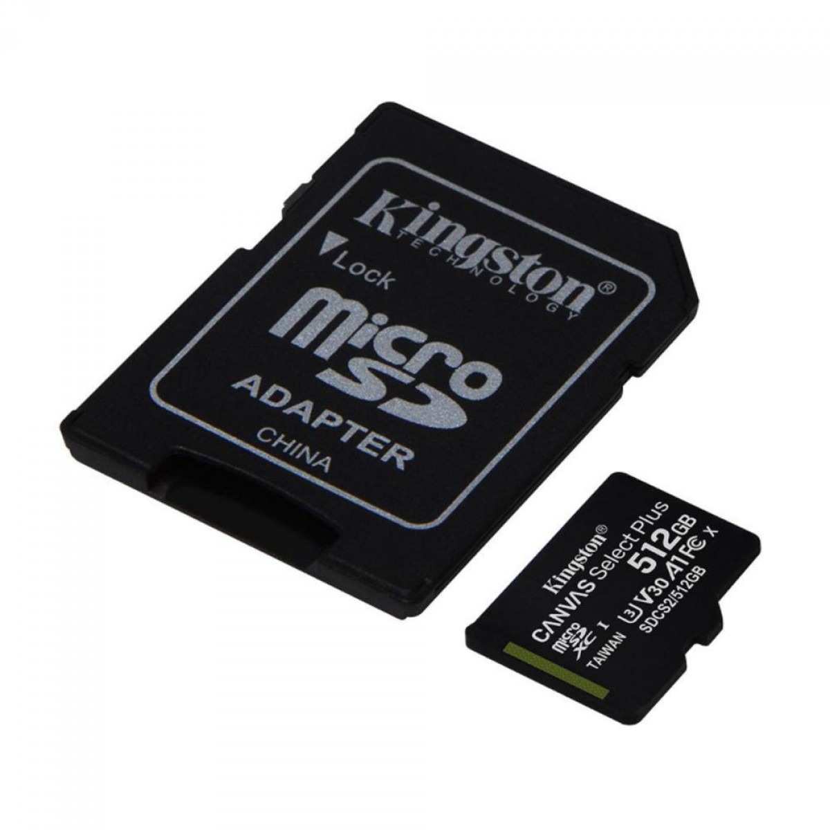 Cartão de Memória Kingston Canvas Select Plus, MicroSD 512GB, Classe 10, Com Adaptador, SDCS2/512GB