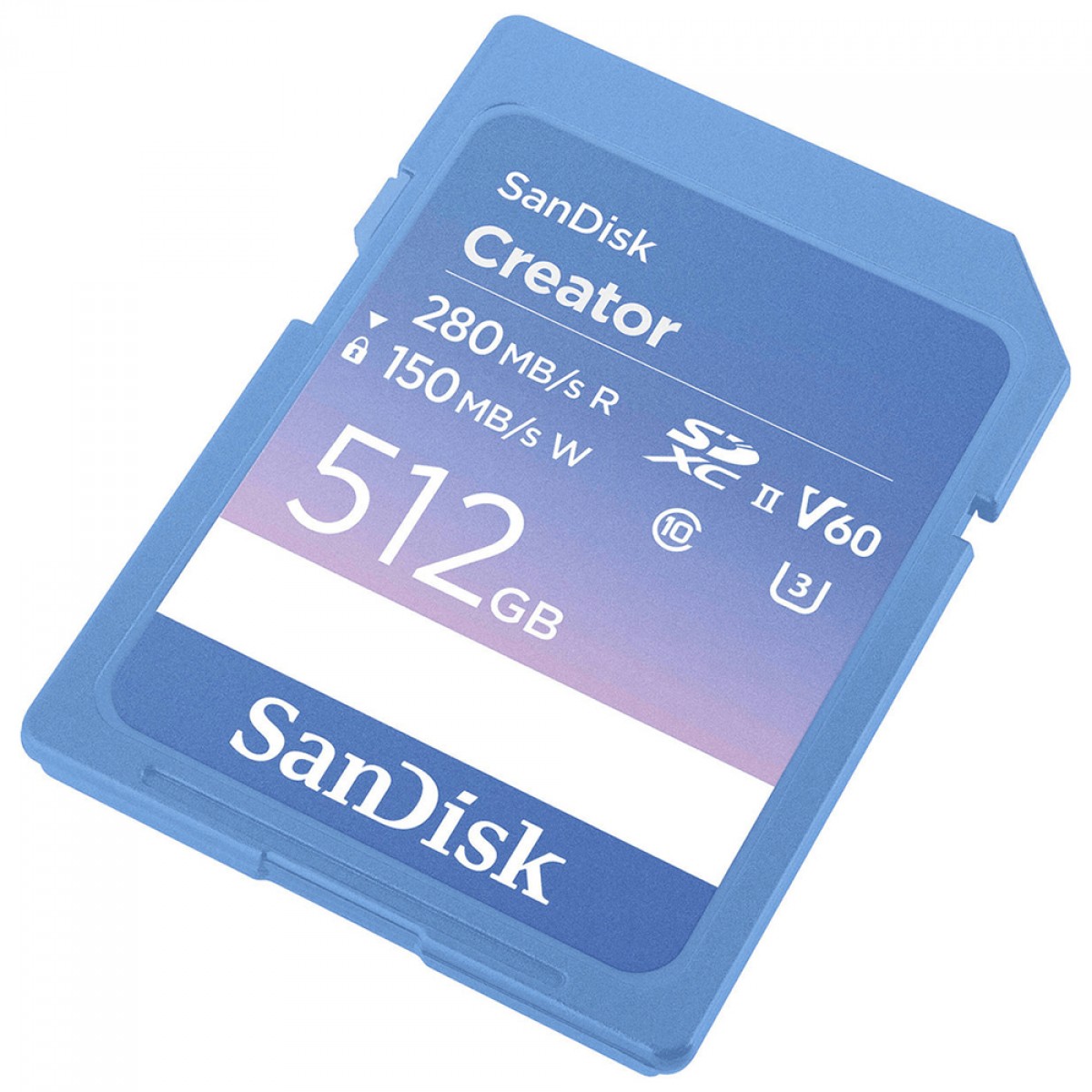 Cartão De Memória SanDisk Creator SD UHS-II, 512GB, SDXC, 280MBs, SDSDXEP-512G-GNCIS