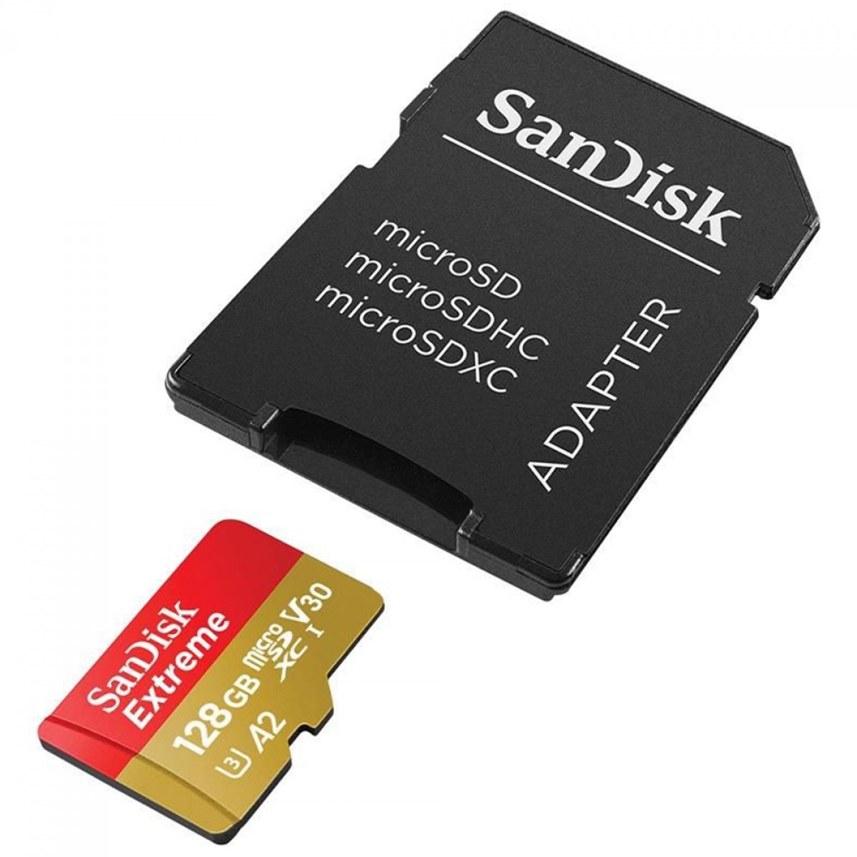 Cartão De Memória SanDisk Extreme MicroSDXC UHS-I, 128GB, Com Adaptador, SDSQXAA-128G-GN6MA