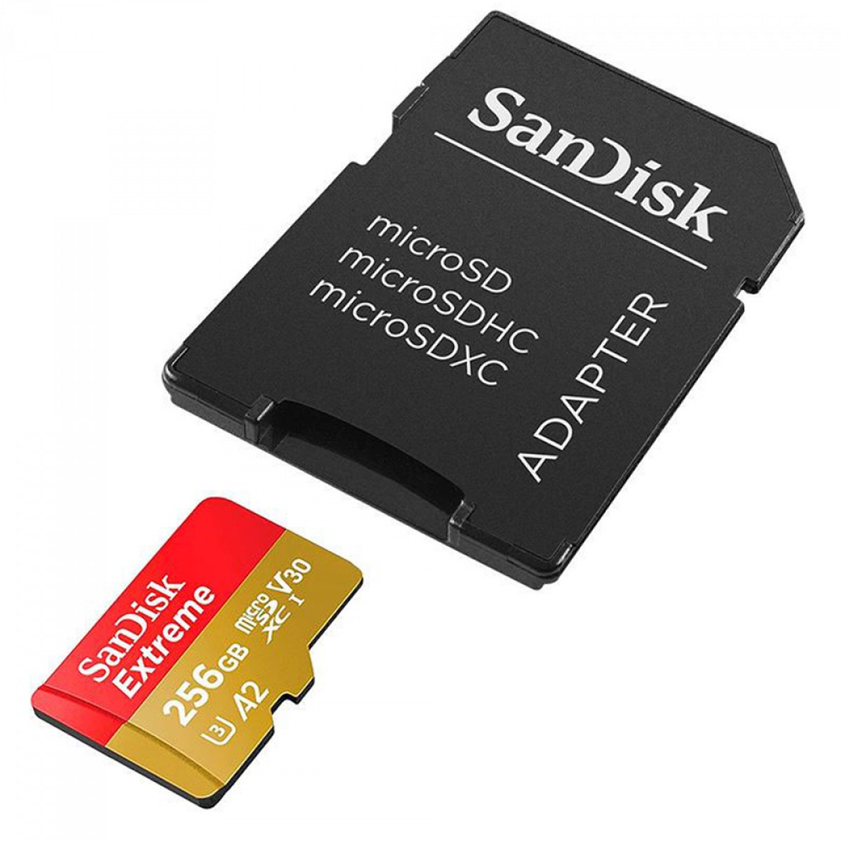 Cartão De Memória SanDisk Extreme MicroSDXC UHS-I, 256GB, Com Adaptador, SDSQXAV-256G-GN6MA