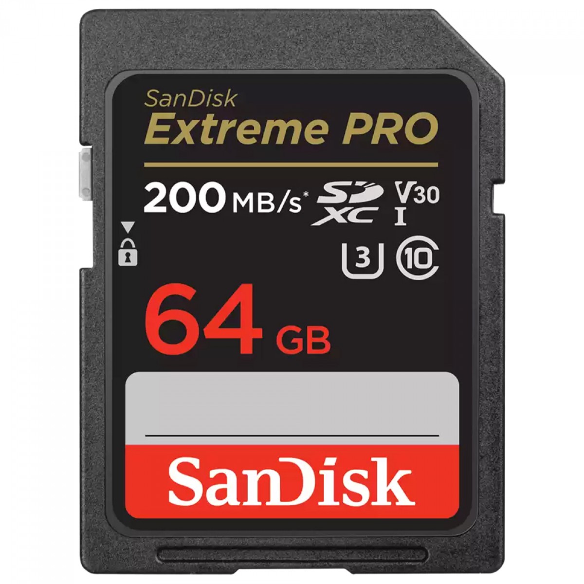 Cartão de Memória SanDisk Extreme PRO, SDXC, 64GB, 200MBs, Class 10, 4K UHD, U3, V30, SDSDXXU-064G-GN4IN